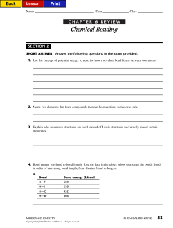 Chemical Bonding