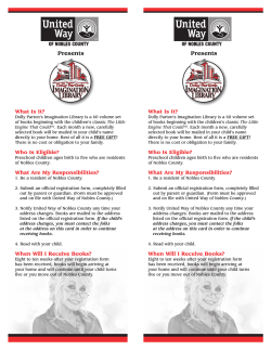 Imagination Library Brochure - English