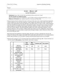 Acids &ndash; Bases: pH
