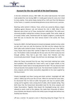 Account for the rise and fall of the beef bonanza