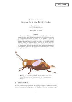 Proposal for a New Emoji: Cricket