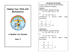 Y3 Parent Booklet - All Saints` Community Primary School. Rochdale