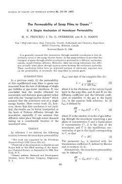 The Permeability of Soap Films to Gases