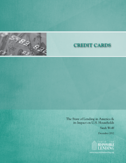 Credit Cards - Center for Responsible Lending