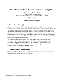 Sample Course Syllabus for Effective Communication in Department