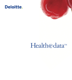 HealthEdata brochure - Deloitte Access Economics