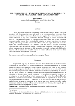 40 THE CONSTRUCTIVIST VIEW IN SCIENCE EDUCATION