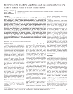 Reconstructing grassland vegetation and paleotemperatures using