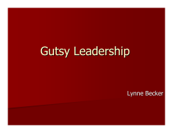 Gutsy Leadership - Supporting Advancement