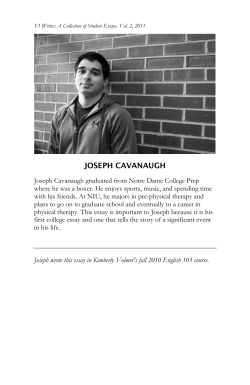 joseph cavanaugh - NIU English Department