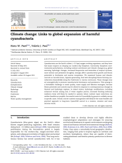 Climate change: Links to global expansion of harmful cyanobacteria