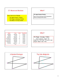 27. Means and Medians What? What? A Random Pentagon The