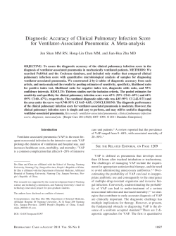 Diagnostic Accuracy of Clinical Pulmonary Infection Score for