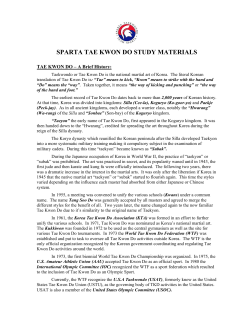 Study Materials - Sparta Taekwondo
