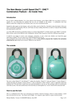 The New Master Lock Combination Padlock V2.0