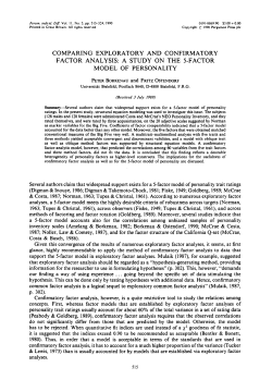 comparing exploratory and confirmatory factor analysis
