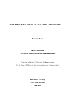1 External Influence on News Reporting: The Case of Reporter