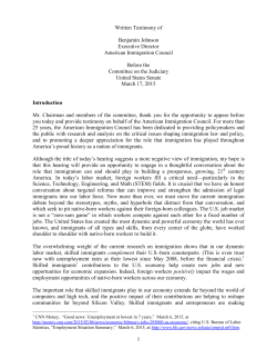 Johnson Testimony - United States Senate Committee on the Judiciary