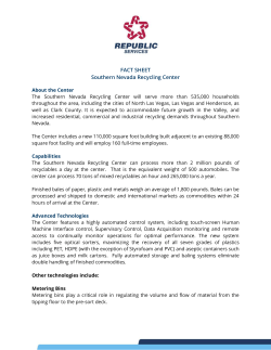FACT SHEET Southern Nevada Recycling Center
