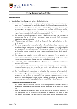 Extracurricular Activities - West Buckland School