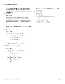 CCSS PERSEVERANCE State the degree and