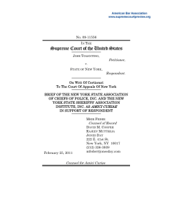 Brief for the New York State Association of Chiefs of Police, Inc. and