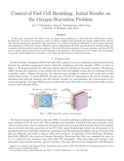 Control of Fuel Cell Breathing: Initial Results on the Oxygen