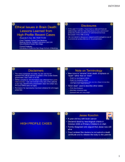 Ethical Issues in Brain Death