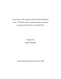 Assessment of the Situation of Environment Statistics in the 13