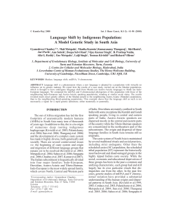 Language Shift by Indigenous Population: A Model