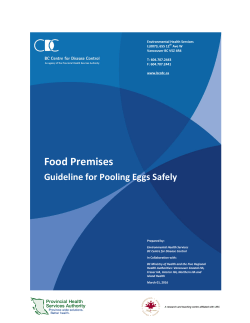 Food Premises - BC Centre for Disease Control