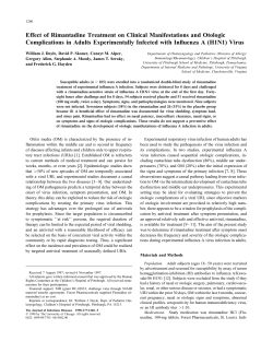 Effect of Rimantadine Treatment on Clinical Manifestations and