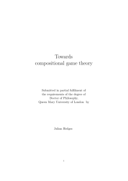 Towards compositional game theory