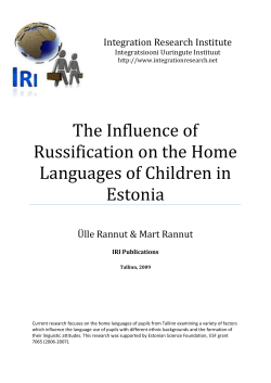 The Impact of Russification and Global English on the home