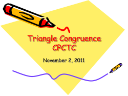 SWBAT: Use CPCTC to prove parts of triangles are congruent.