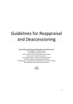 Guidelines for Reappraisal and Deaccessioning