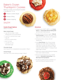 Baker`s Dozen Thumbprint Cookies