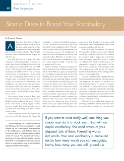 Start a Drive to Boost Your Vocabulary