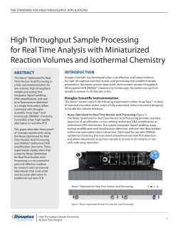 High Throughput Nucleic Acid Sample Processing for Real Time