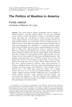 The Politics of Muslims in America