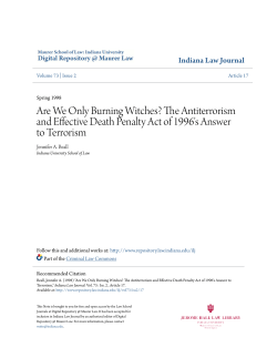 Are We Only Burning Witches? The Antiterrorism and Effective