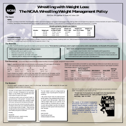 The NCAA Wrestling Weight Management Policy