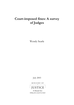 Court-imposed fines: A survey of Judges
