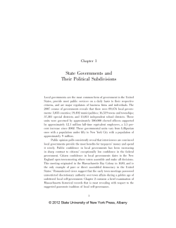 State Governments and Their Political Subdivisions