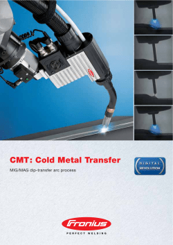 CMT: Cold Metal Transfer - Digital Welding Solutions