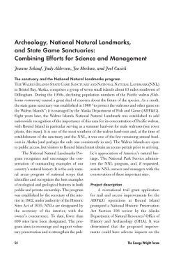 Archeology, National Natural Landmarks, and State Game Sanctuaries