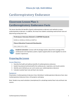 Cardiorespiratory Endurance