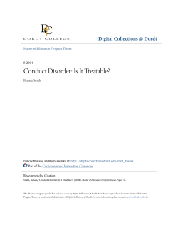 Conduct Disorder: Is It Treatable?