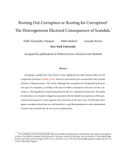 Rooting Out Corruption or Rooting for Corruption? e