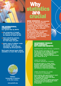 GOOD STATISTICS are essential THE INTERNATIONAL